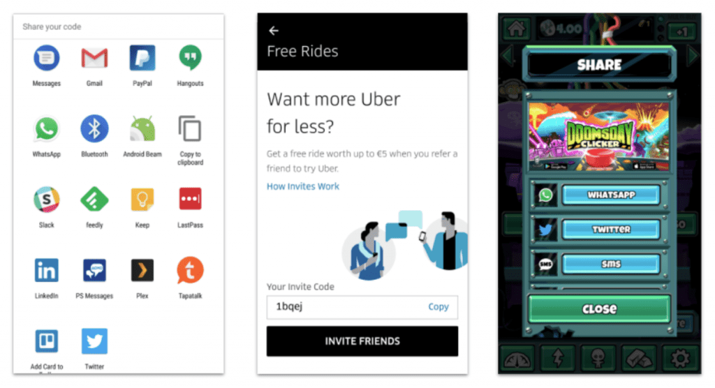 app sharing mechanisms