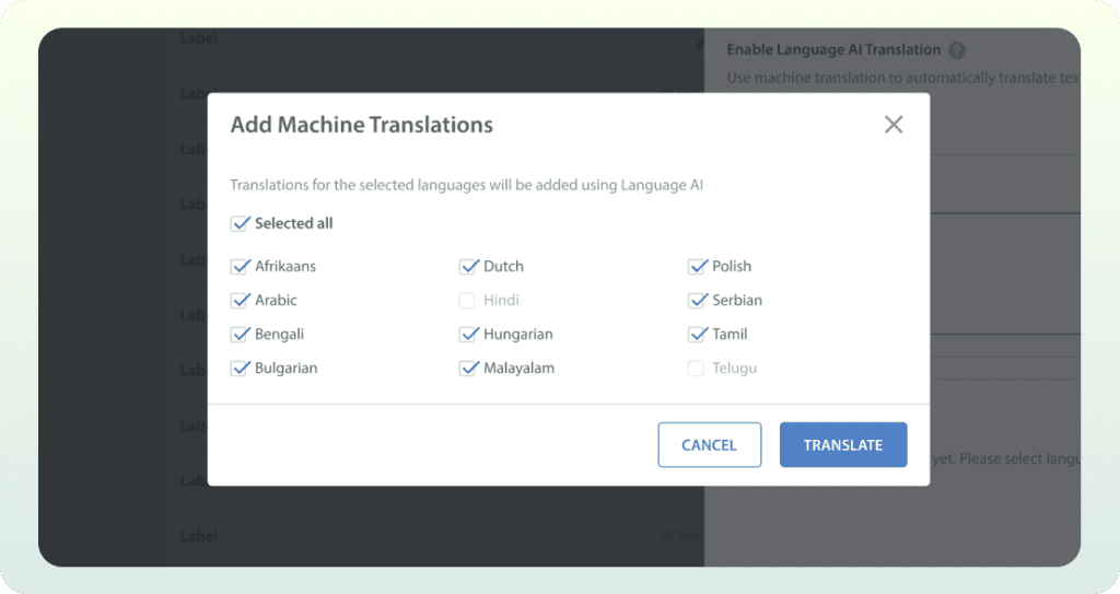 Language AI For Text Template Translations | Helpshift